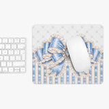 Celestial Blue Diamond | Damask Bow Couture - Mouse Pad