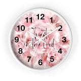 Wall Clock - Vintage Rose Petals - Trust in the Lord