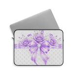 Purple Couture Diamond Bow - Laptop Sleeve