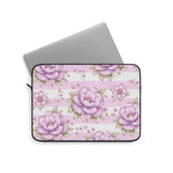 Lilac Sugar Blossom Stripes - Laptop Sleeve