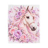 Blushing Lavender Equestrian Horse — Throw Blanket