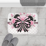 Pink Noir Couture Diamond Bow - Bath Mat