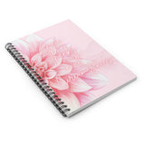 Spiral Notebook (Small) - Pink Dahlia Glitter - Give Thanks in all Circumstances