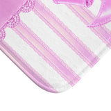 Orchid Lilac Damask Bow - Bath Mat