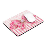 Pink Leopard Bow Couture - Mouse Pad