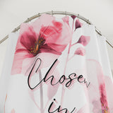 Shower Curtains - Chosen in Christ - Berry Floral Watercolor