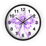 Purple Couture Diamond Bow - Wall Clock