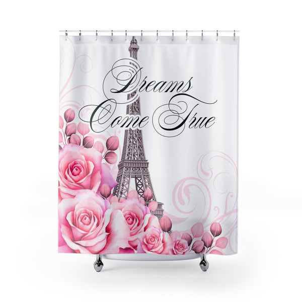 Shower Curtains - Dreams Come True - Paris Dreams - Pink