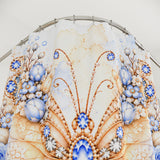 Buttercream Sapphire Blossom Butterfly - Shower Curtains