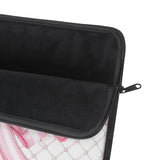 Candy Stripe Pink Couture Bow - Laptop Sleeve