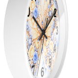 Buttercream Sapphire Blossom Butterfly - Wall Clock