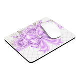 Lavender Lace Diamond Bow - Mouse Pad