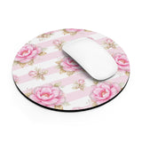 Blush Pink Garden Dream Stripes - Mouse Pad
