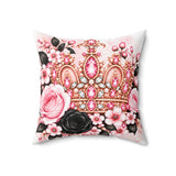 Blush Onyx Crown Royale - Square Pillow
