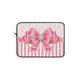Pink Leopard Bow Couture- Laptop Sleeve