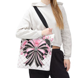 Pink Noir Couture Diamond Bow - Tote Bag
