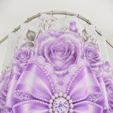 Lavender Lace Diamond Bow - Shower Curtains