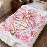 Opal Starlight Couture Perfume Bottle | Enchanted Birthstone Collection | October — Throw Blanket