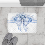 Blue Couture Diamond Bow - Bath Mat