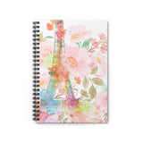 Paris Pink Watercolor - Spiral Notebook