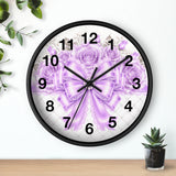 Lavender Lace Diamond Bow - Wall Clock