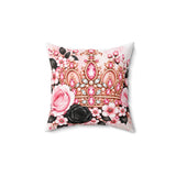 Blush Onyx Crown Royale - Square Pillow