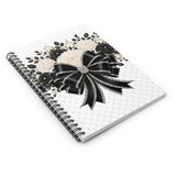 Ivory Noir Couture Diamond Bow - Spiral Notebook