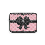 Obsidian Lace Bow in Princess Pink - Laptop Sleeve