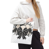 Ivory Noir Couture Diamond Bow - Tote Bag