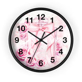 Wall Clock - Pink Blush & Roses Perfume Bottle - Blessed
