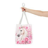 Blushing Rose Equestrian Horse - Tote Bag