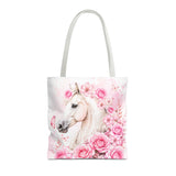 Blushing Rose Equestrian Horse - Tote Bag