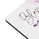 Purple Flower Bouquet - Blessed is the One - Mouse Pad (Faith)