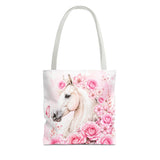 Blushing Rose Equestrian Horse - Tote Bag