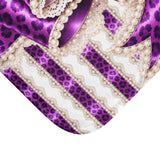 Purple Leopard Bow Couture - Bath Mat