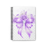 Purple Couture Diamond Bow - Spiral Notebook