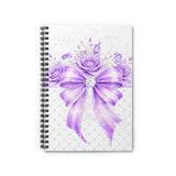 Purple Couture Diamond Bow - Spiral Notebook
