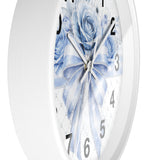 Blue Couture Diamond Bow - Wall Clock