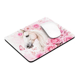 Blushing Rose Equestrian Horse - Mouse Pad