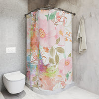 Shower Curtains - Paris Pink Watercolor