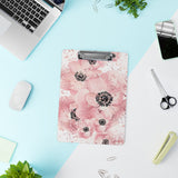 Clipboard-Rose Gold-Pink Floral-Paint Splatter