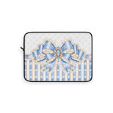 Celestial Blue Diamond | Damask Bow Couture - Laptop Sleeve