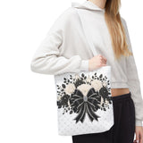 Ivory Noir Couture Diamond Bow - Tote Bag