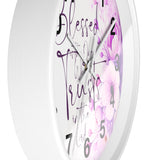 Purple Flower Bouquet - Blessed is the One - Wall Clock (Faith)