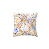 Buttercream Sapphire Blossom Perfume Bottle - Square Pillow