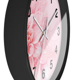 Wall Clock - Pink Dahlia Glitter - Give Thanks in all Circumstances