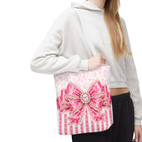 Pink Leopard Bow Couture - Tote Bag