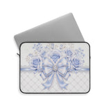 Ethereal Blue Diamond Bow - Laptop Sleeve