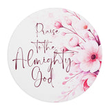 Pink Flower Bouquet - Praise Almighty God - Mouse Pad (Faith)