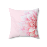Square Pillow - Pink Dahlia Glitter - Give Thanks in All Circumstances